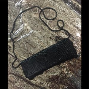 Black beaded mini purse